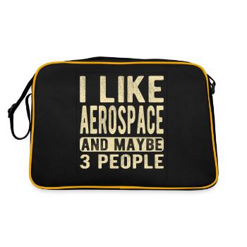 Sprichwort aus der Luft- und Raumfahrt - Retro Tasche - Schwarz/Gold - Hinten