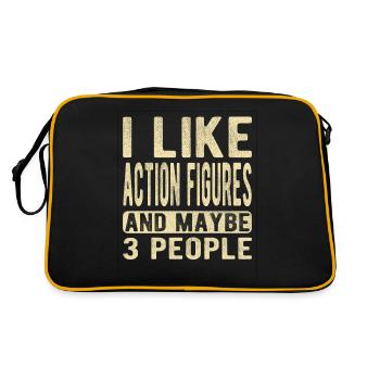 Action figures Saying - Retro Bag - black/gold - Back