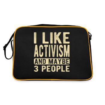Activism Saying - Retro Bag - black/gold - Back