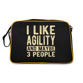 Agility Saying - Retro Bag - black/gold - Back