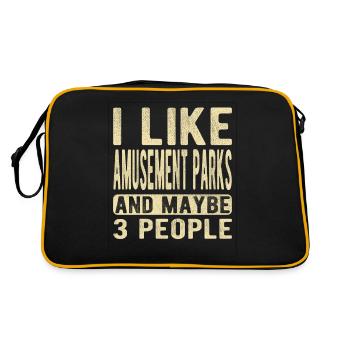 Amusement parks Saying - Retro Bag - black/gold - Back