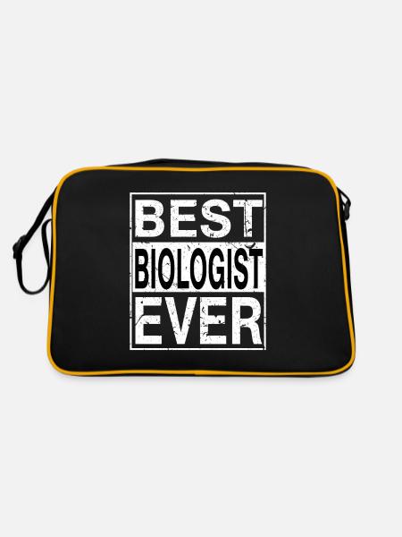 Best Biologist Ever Biologist Gift - Retro Bag - black/gold - Back
