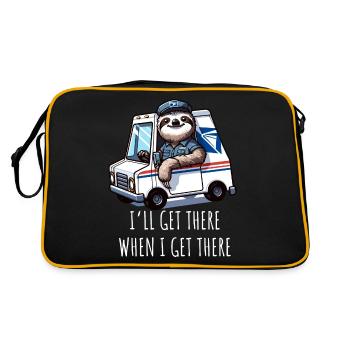 Ich werde es schaffen, wenn ich es schaffe - Retro Tasche - Schwarz/Gold - Hinten