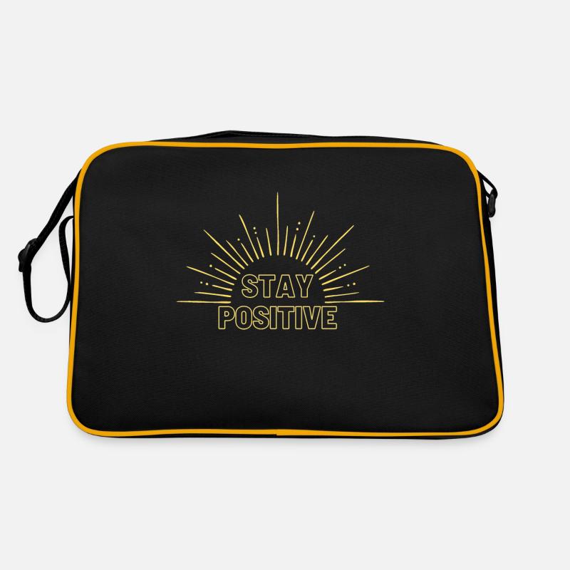Restez positif en jaune Sac Retro