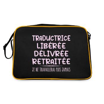 Traductrice célèbre sa retraite avec humour cadeau - Sac Retro - noir/or - Dos