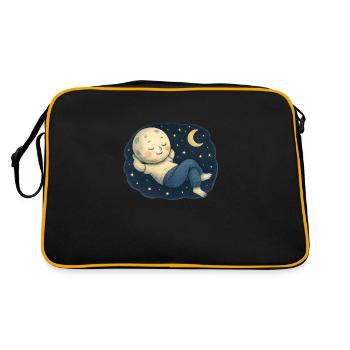Mondkind - Retro Tasche - Schwarz/Gold - Hinten