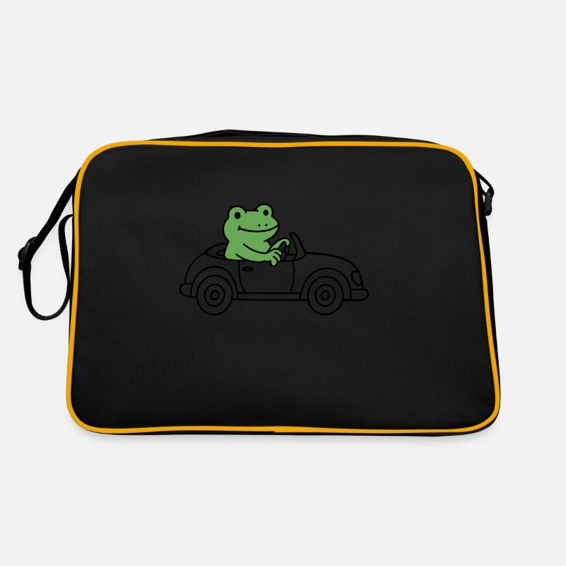 Frog in the car Retro Bag