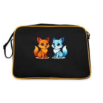 Elements in friendship, fire meets water - Retro Bag - black/gold - Back