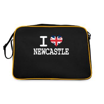 j'aime Newcastle - Sac Retro - noir/or - Dos