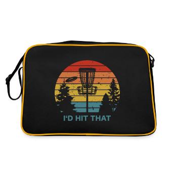 I'D Hit That Retro Disc Golf Discgolfer Frisbee - Retro Bag - black/gold - Back