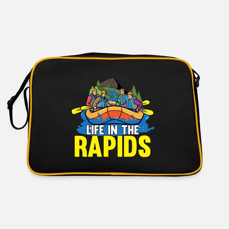 Rafting Wildwasser Kanu Kajak Retro Tasche