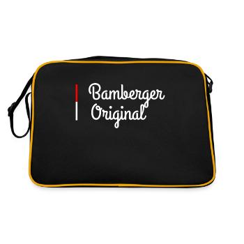 Bamberg - Retro Tasche - Schwarz/Gold - Hinten