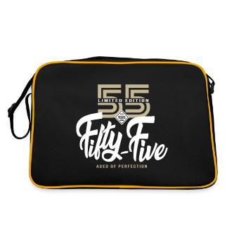 55 ans fifty five Cadeau anniversaire 55 ans - Sac Retro - noir/or - Dos