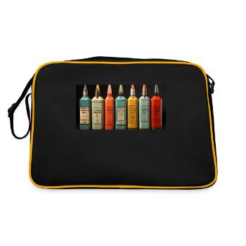 Vintage Blechosen - Retro Tasche - Schwarz/Gold - Hinten