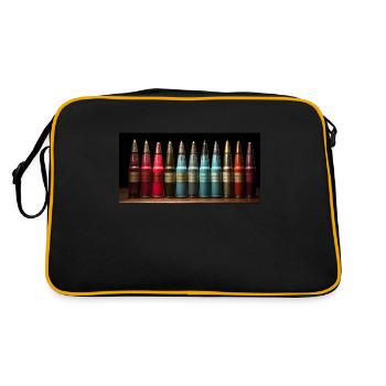 Farb Patronen - Retro Tasche - Schwarz/Gold - Hinten