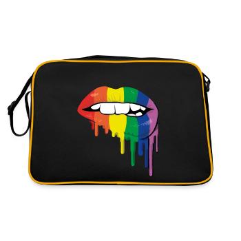 Lèvres LGBTI - Sac Retro - noir/or - Dos