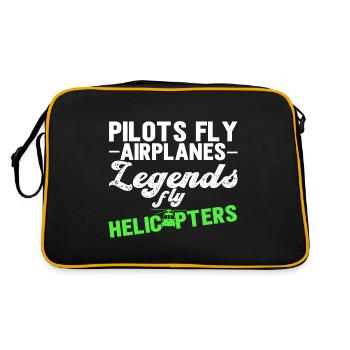 Helicopter Pilot Helicopter Helicopter - Retro Bag - black/gold - Back