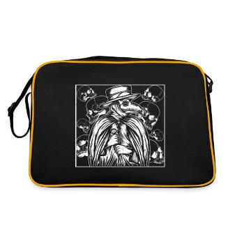Medieval Plague Skull Occult - Retro Bag - black/gold - Back