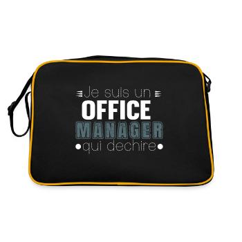 Office Manager Qui Déchire Cadeau - Sac Retro - noir/or - Dos