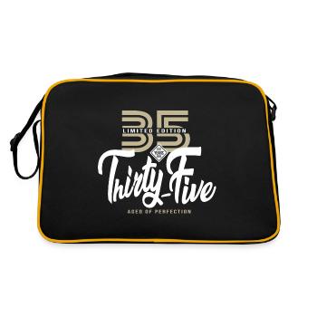 35 years thirty five Birthday gift 35 years - Retro Bag - black/gold - Back