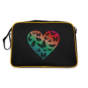 Butterfly Heart Papillons mignons - Sac Retro - noir/or - Dos