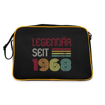Legendär Seit 1968 Jahr Retro 68er Jahrgang - Retro Tasche - Schwarz/Gold - Hinten