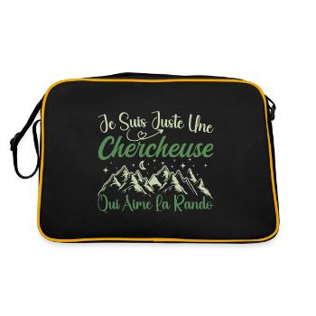 Chercheuse aventurier passionnée de Randonnée - Sac Retro - noir/or - Dos