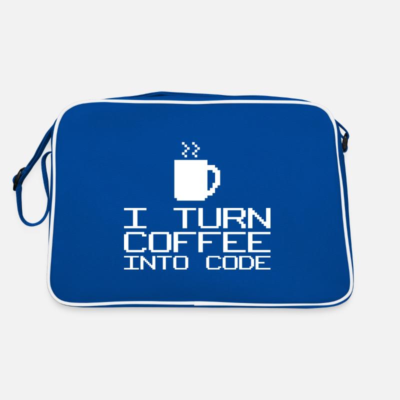 Ich verwande Kaffee in Code Retro Tasche