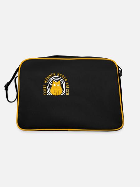 Cat Rental Cat Domestic Cat - Retro Bag - black/gold - Back
