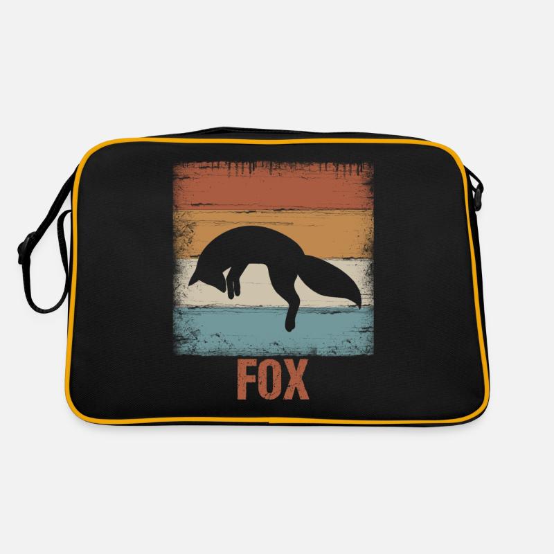 Fuchs Fox - Retro Tasche - Schwarz/Gold