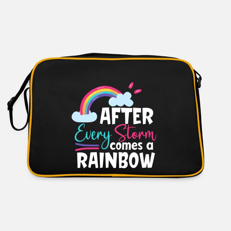 Baby Spruch after every storm comes a rainbow Retro Tasche