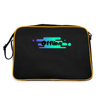 Offline - Retro Tasche - Schwarz/Gold - Hinten