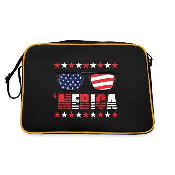 Lunettes de soleil USA 4 juillet Merica - Sac Retro - noir/or - Dos