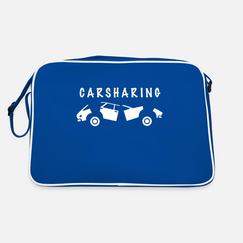 Carsharing - einfach das Auto teilen Retro Tasche