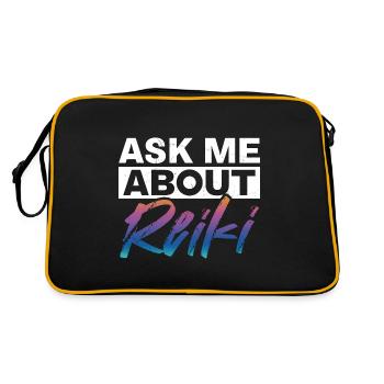 Maître Reiki Thérapie de Méditation Spirituelle - Sac Retro - noir/or - Dos