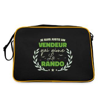Fier d’être Vendeur et Passionné de la Randonnée - Sac Retro - noir/or - Dos