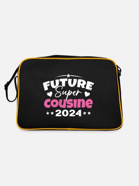 Future Super Cousine 2024 Annonce Grossesse - Sac Retro - noir/or - Dos