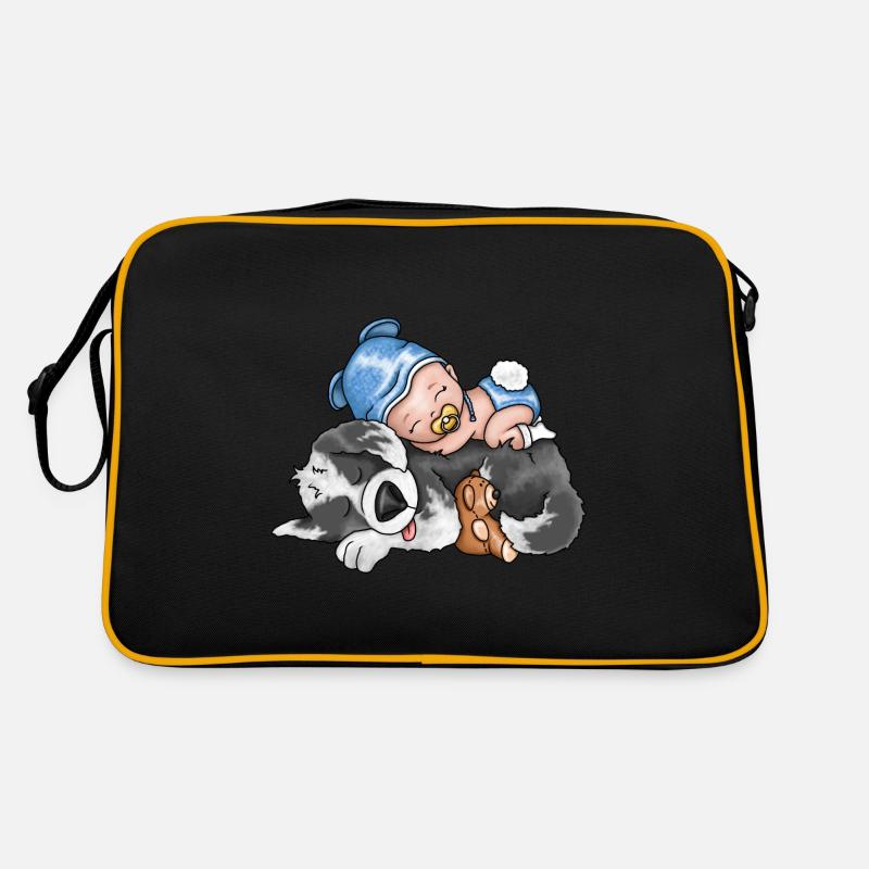 Chien avec bébé mignon et mignon Sac Retro