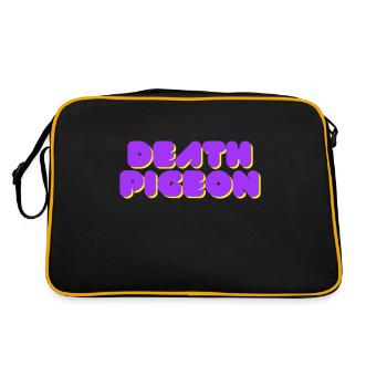 Logo der Todestaube - Retro Tasche - Schwarz/Gold - Hinten