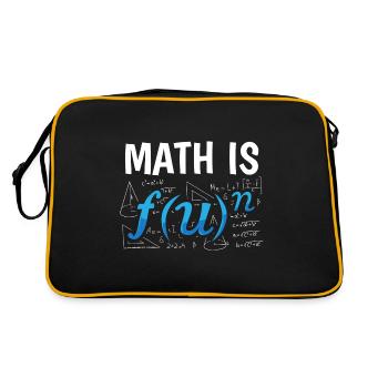 Math Is Mathe Mathematik Lehrer Wissenschaft - Retro Tasche - Schwarz/Gold - Hinten