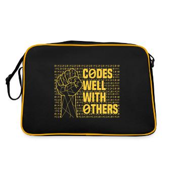 Programmierer Coder Software Entwickler - Retro Tasche - Schwarz/Gold - Hinten