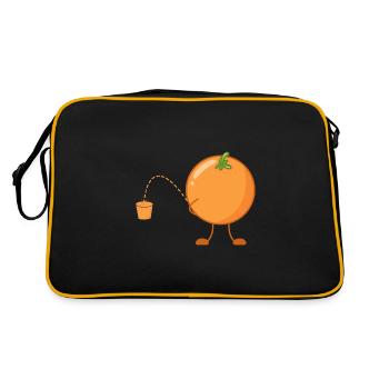 Fruit drôle orange jus d'orange fruits drôles - Sac Retro - noir/or - Dos