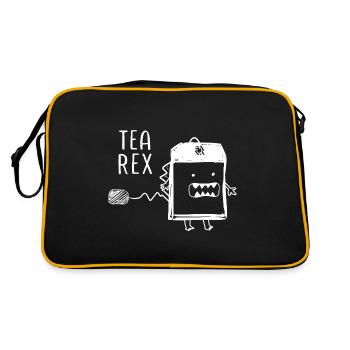 Drôle de thé disant Trex Dinosaur - Sac Retro - noir/or - Dos