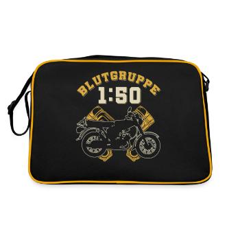 Blutgruppe 1:50 S51,Benzin,Ostalgie, Simson DDR - Retro Tasche - Schwarz/Gold - Hinten
