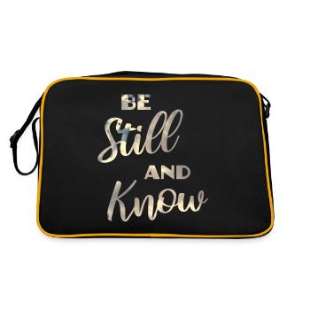 Be Still And Know - Retro Bag - black/gold - Back