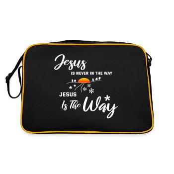 Jésus n'est jamais sur le chemin. Jésus est le chemin. - Sac Retro - noir/or - Dos