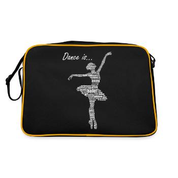 BalletBallet, Ballarina, sport dancing is life, - Retro Bag - black/gold - Back