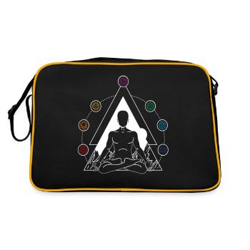 Yoga Chakra Spiritual Meditation 7 chakras - Retro Bag - black/gold - Back