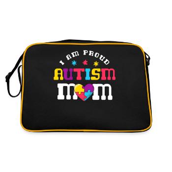 Maman autiste incassable, espoir du mois de l'autisme - Sac Retro - noir/or - Dos