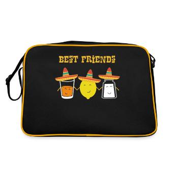 Tequila Best friends, Sombrero Lemon Salt Party - Sac Retro - noir/or - Dos